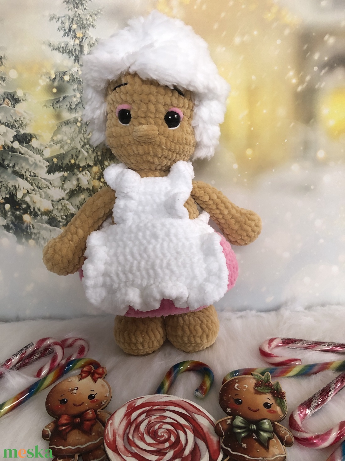Mézeskalács plüss - karácsony - karácsonyi lakásdekoráció - karácsonyi manók, figurák - Meska.hu