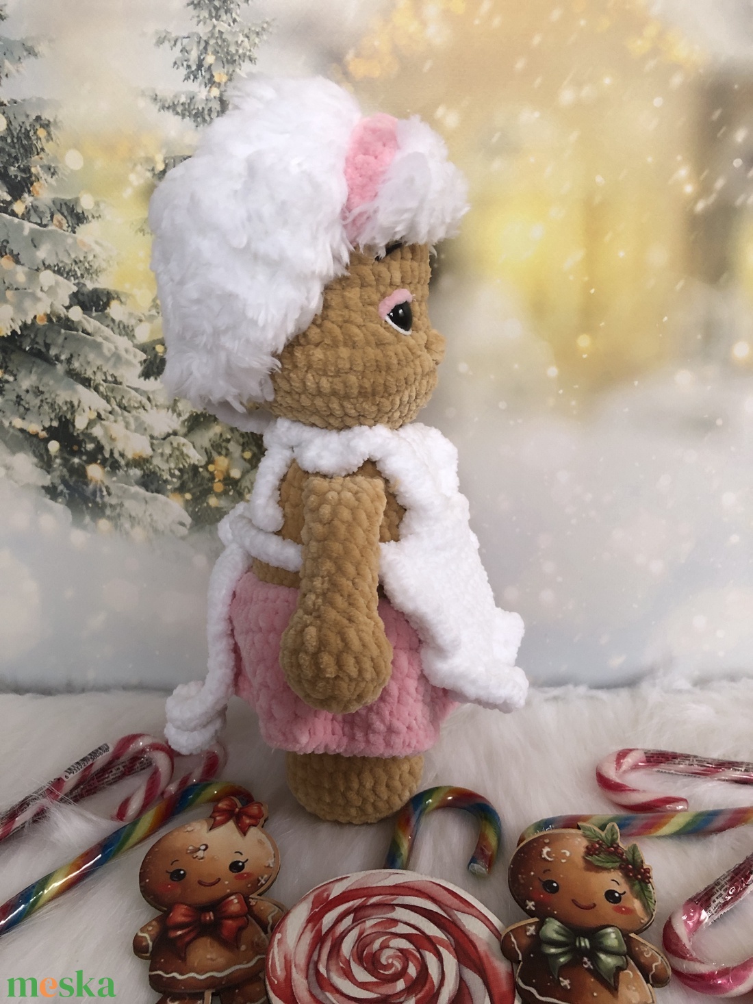 Mézeskalács plüss - karácsony - karácsonyi lakásdekoráció - karácsonyi manók, figurák - Meska.hu