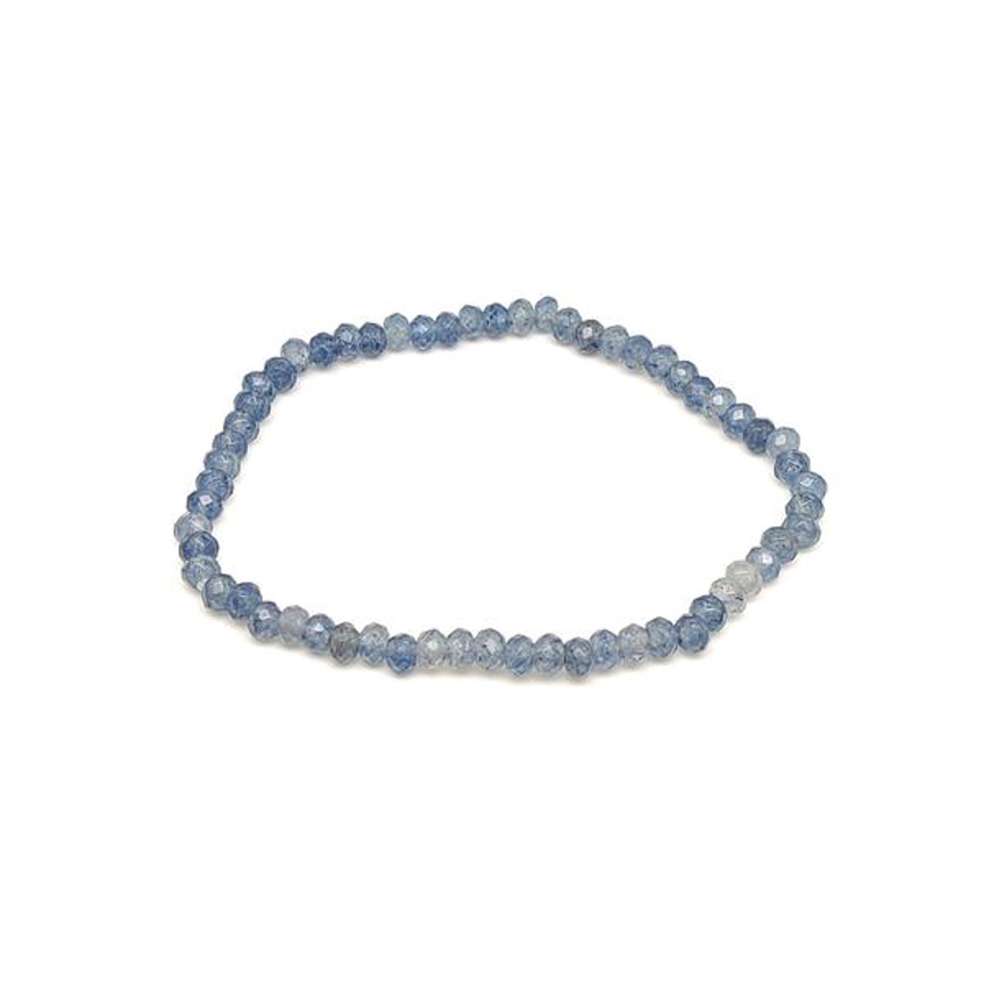 Achát fazettált korong karkötő indigókék 43 mm - ékszer - karkötő - ásványkarkötő - Meska.hu