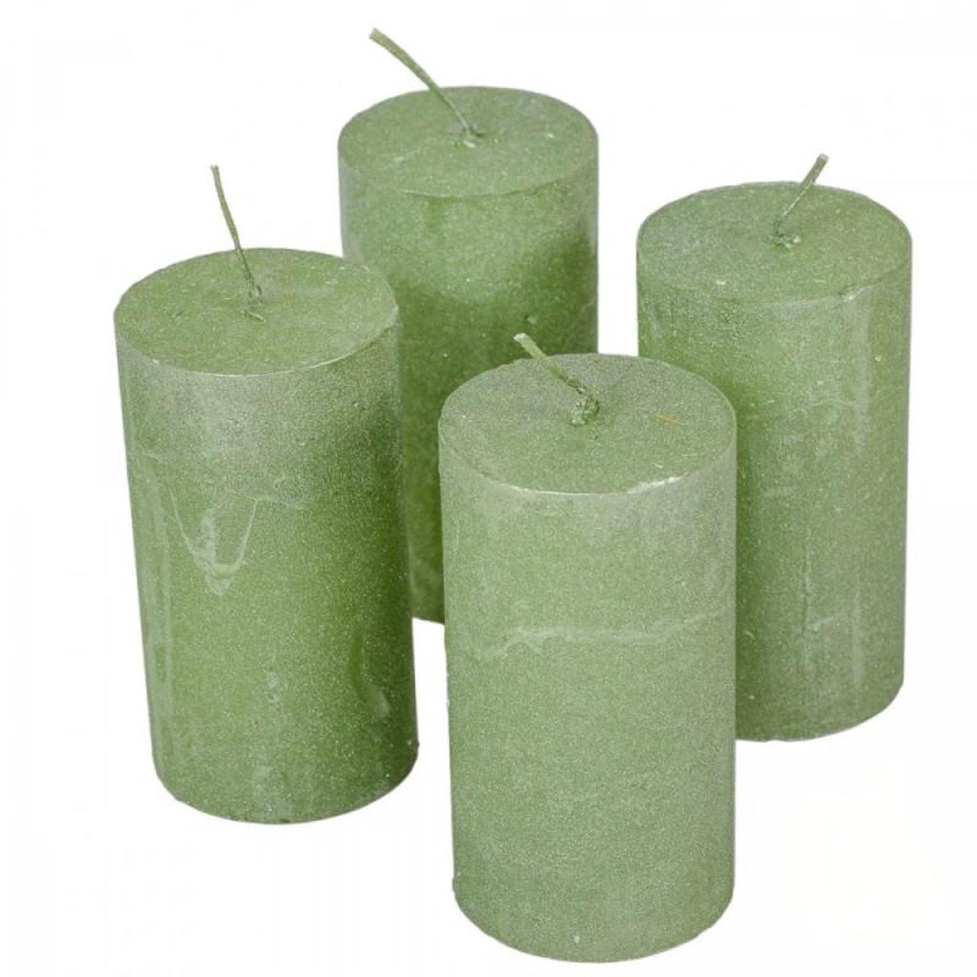 Rusztikus metál henger gyertya 50x90mm - menta szett - kellékek & szerszámok - vegyes alapanyag - Meska.hu