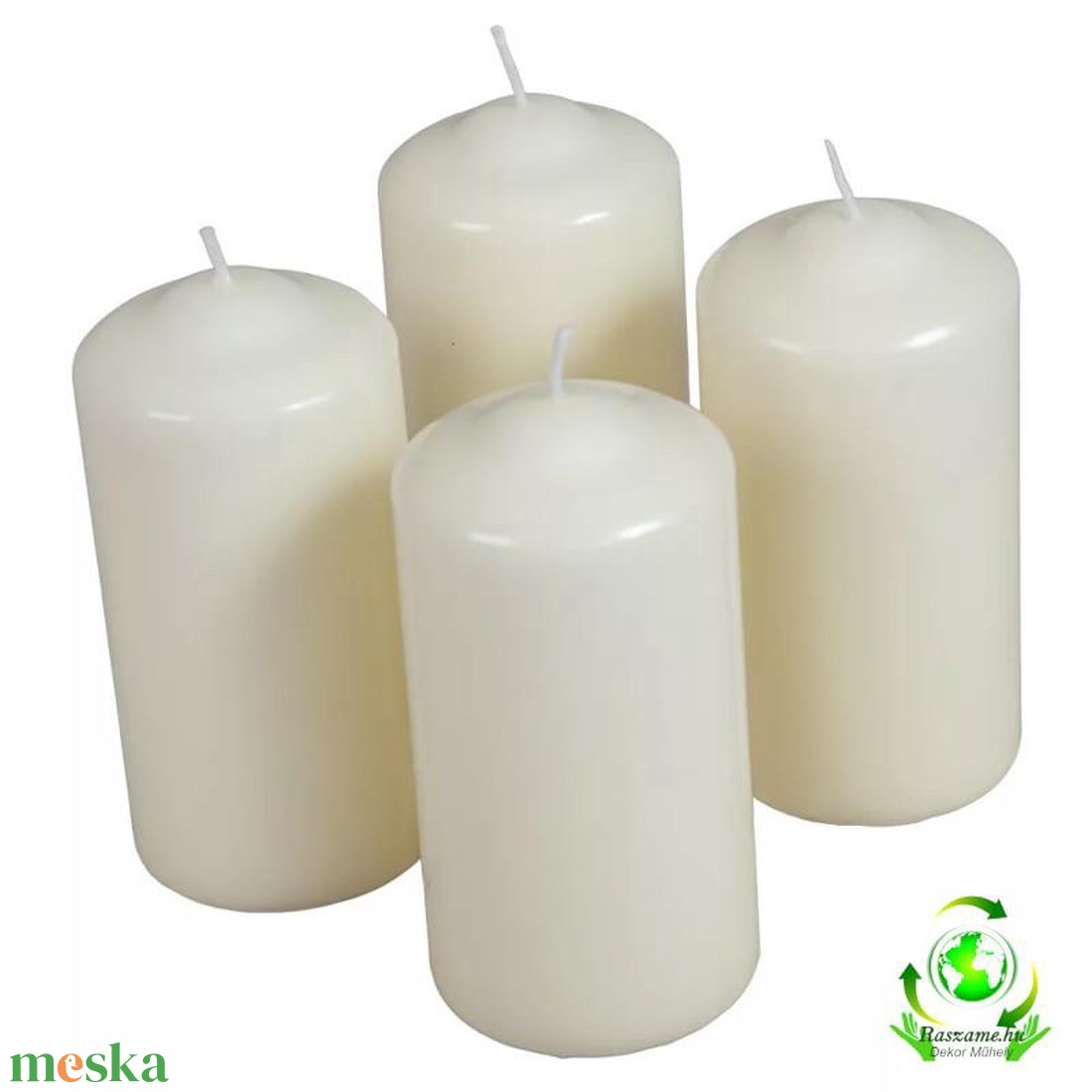 Mártott henger gyertya 60x120 mm - vanília - kellékek & szerszámok - dekorációs kellékek - dekorációs gyertya - Meska.hu