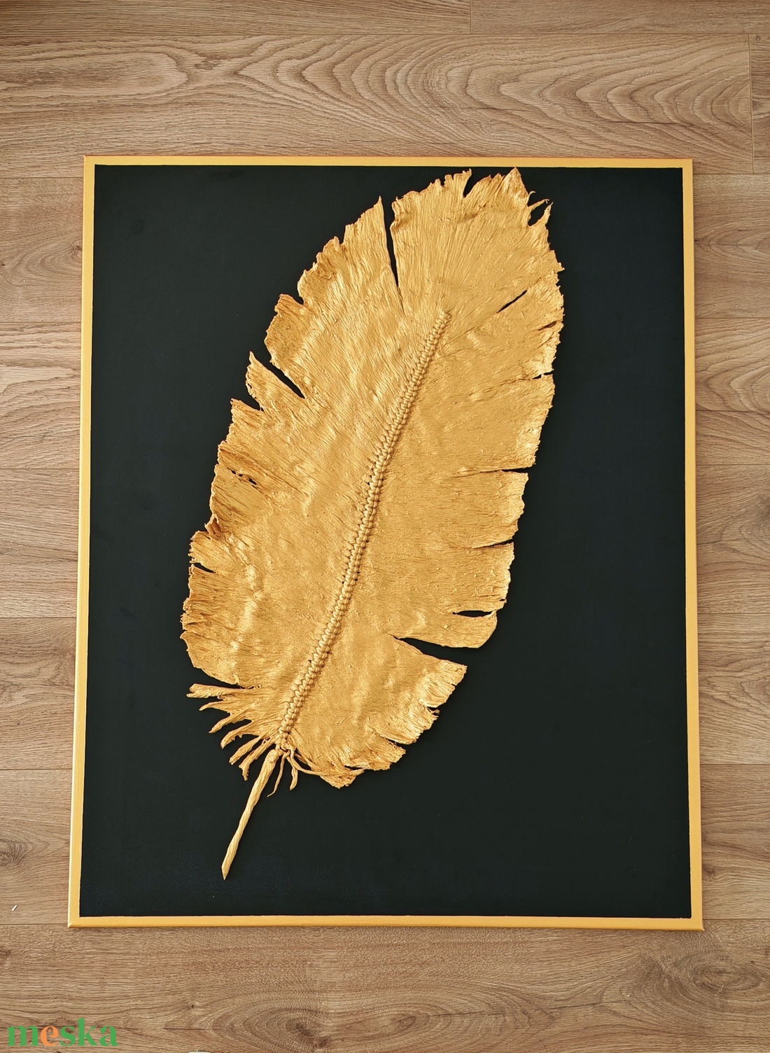 Fekete Arany abstrakt 3D festmény - művészet - festmény - festmény vegyes technika - Meska.hu