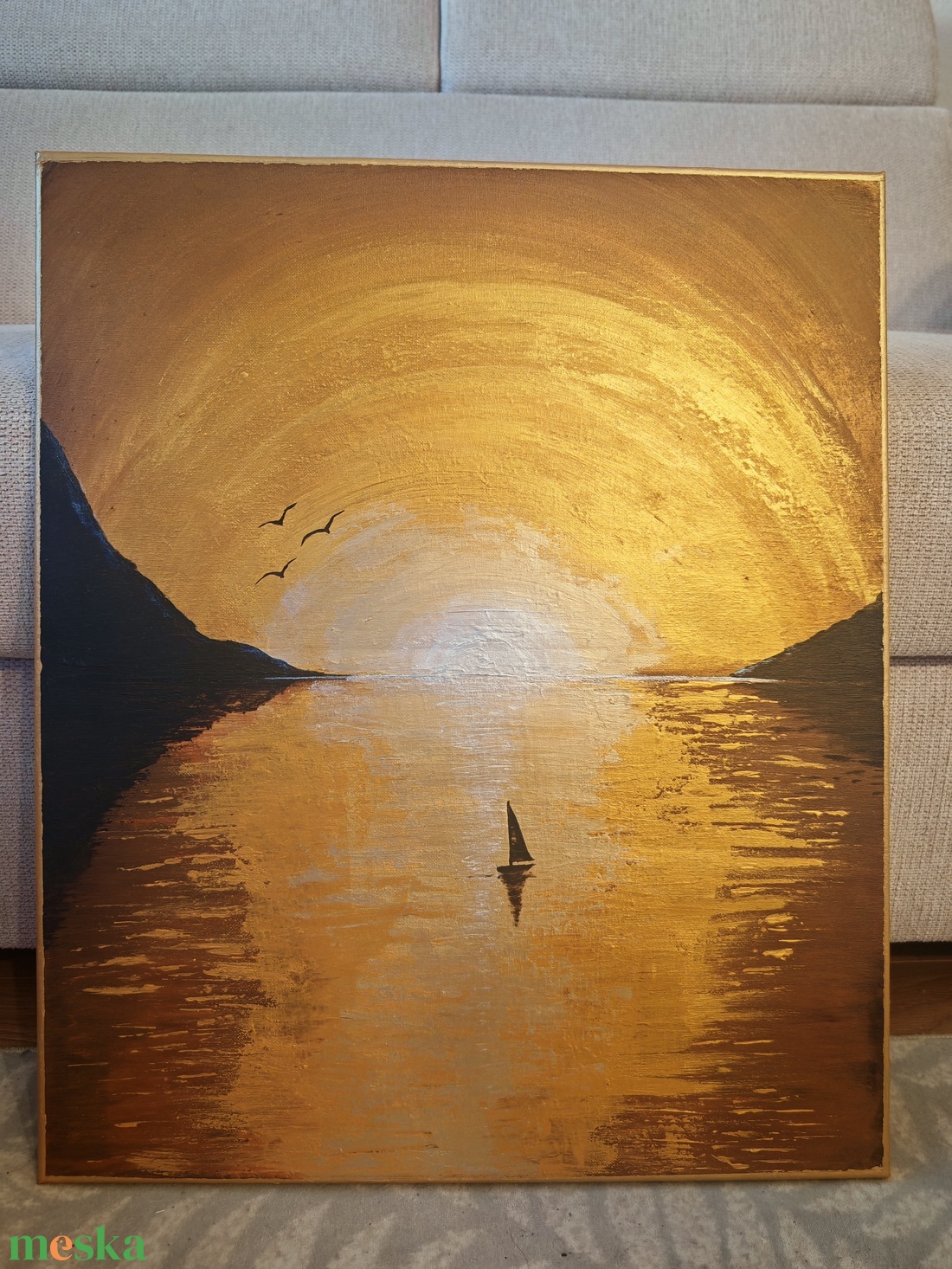 Akril festmény metál effekttel - művészet - festmény - akril - Meska.hu