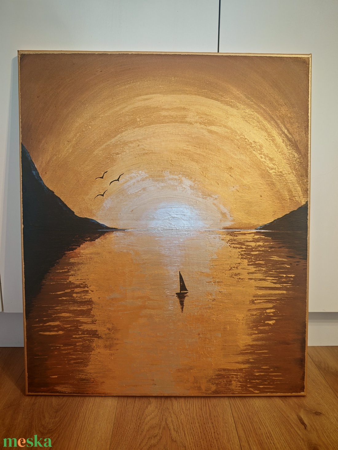 Akril festmény metál effekttel - művészet - festmény - akril - Meska.hu