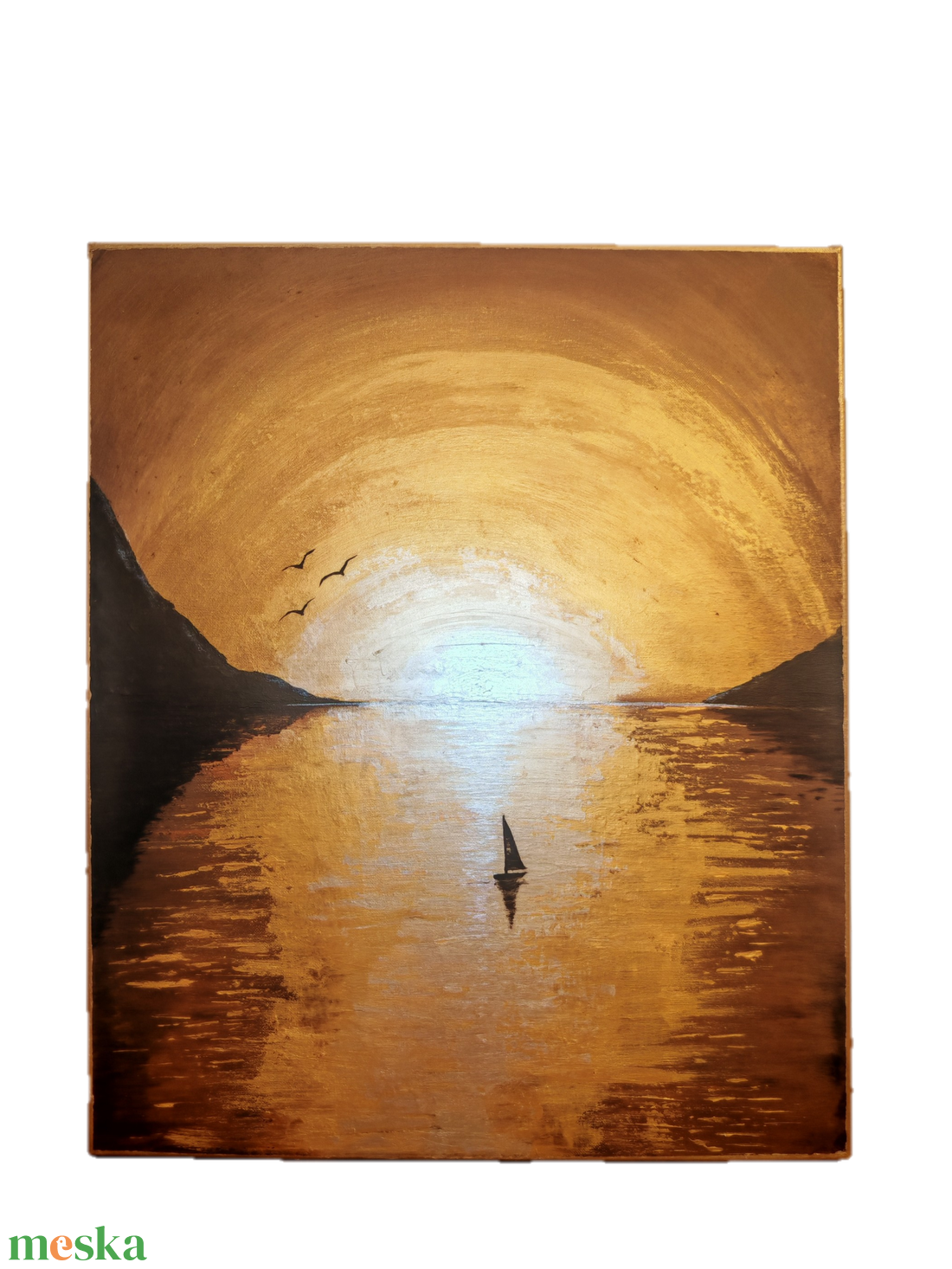 Akril festmény metál effekttel - művészet - festmény - akril - Meska.hu