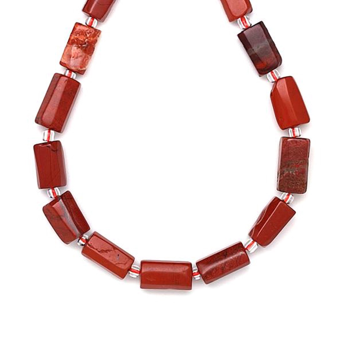 Jáspis vörös hengerszerű 6-8x10-12mm  ékszerkészítő alapanyag (füzér) - kellékek & szerszámok - ásvány alapanyag - ásványfüzér - Meska.hu