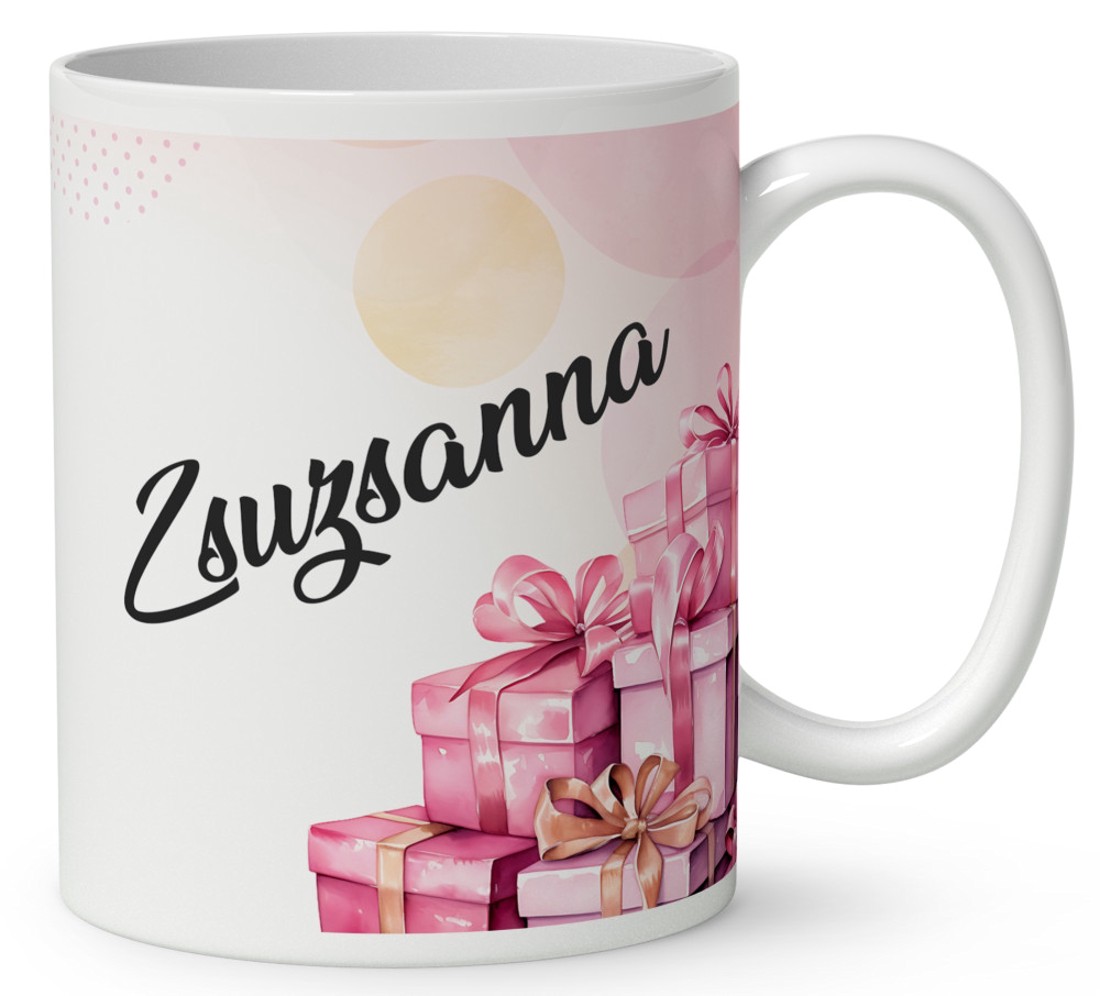 Kérd a neveddel - Cuki pink mézeskalács ember mintás bögre - otthon & életmód - konyhafelszerelés, tálalás - tálalás - bögre & csésze - Meska.hu