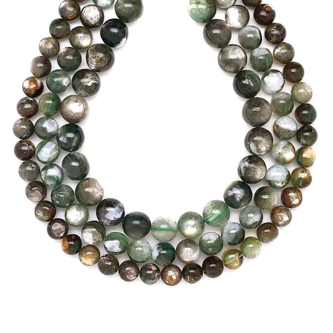 Lepidolit zöld golyó 9-10mm  ékszerkészítő alapanyag (füzér) - kellékek & szerszámok - ásvány alapanyag - ásványfüzér - Meska.hu