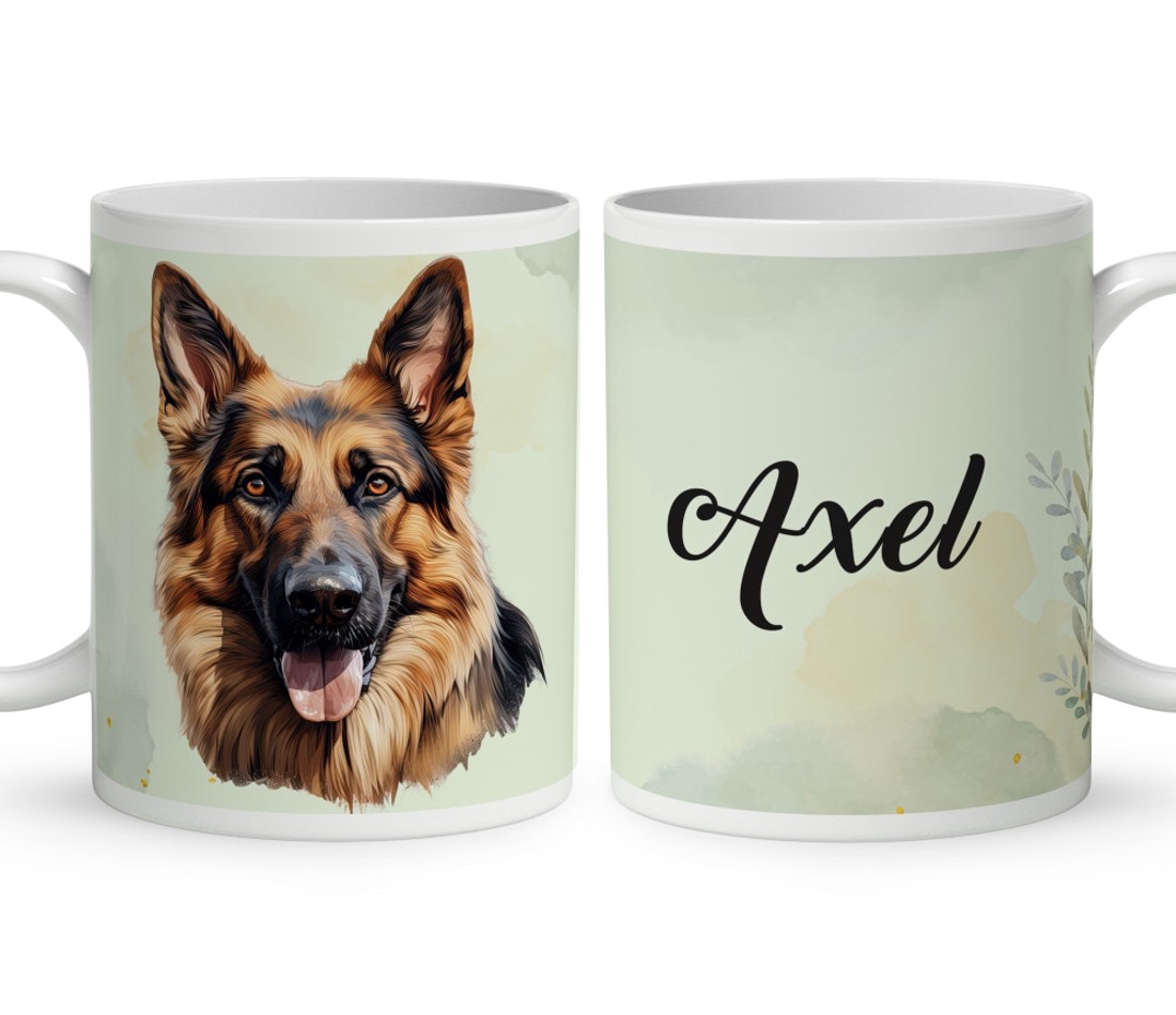 Névvel kérhető - Németjuhász portré mintás bögre - otthon & életmód - konyhafelszerelés, tálalás - tálalás - bögre & csésze - Meska.hu