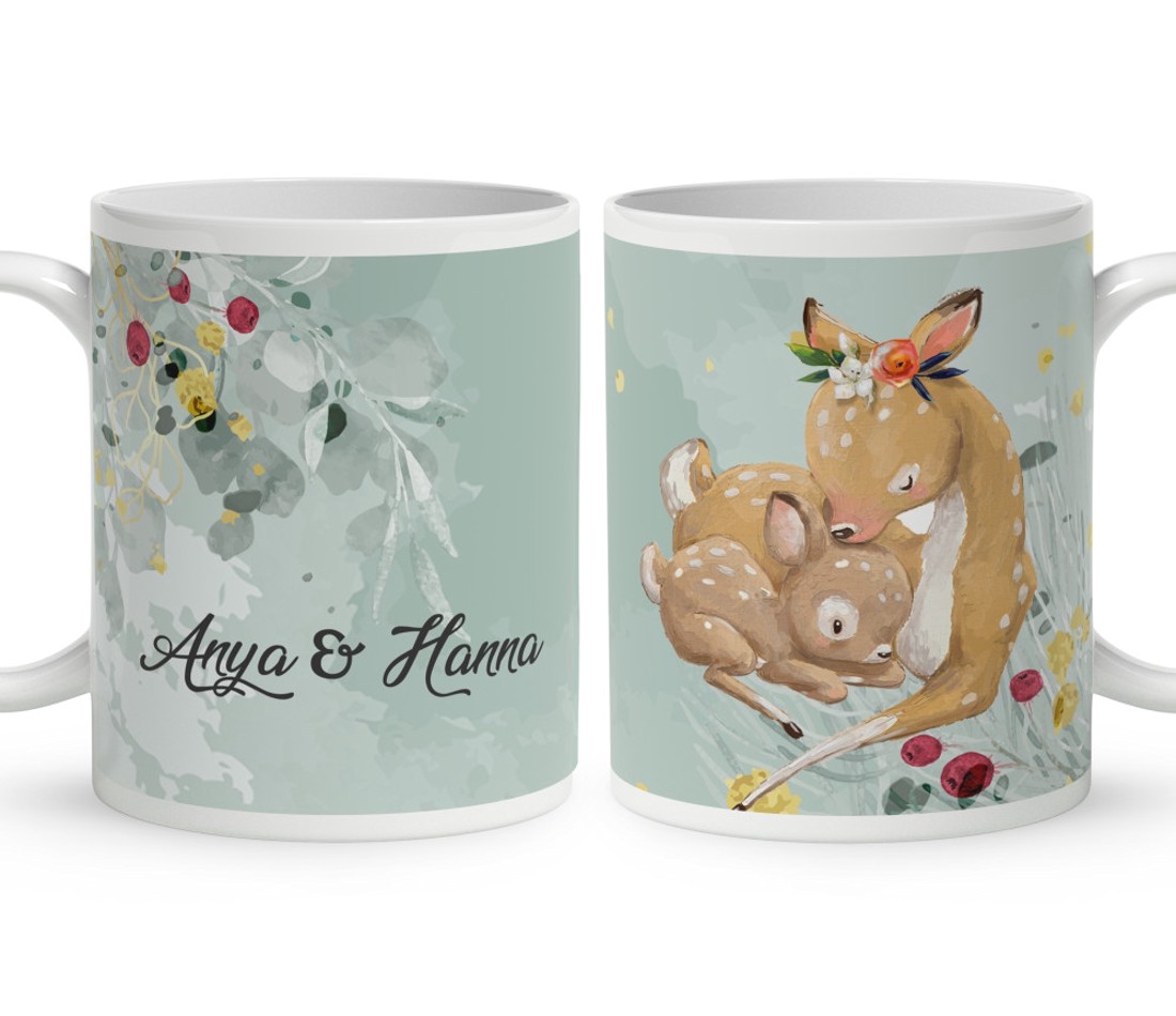 Kérd a neveddel - Tündéri Őzikék mintás bögre - otthon & életmód - konyhafelszerelés, tálalás - tálalás - bögre & csésze - Meska.hu