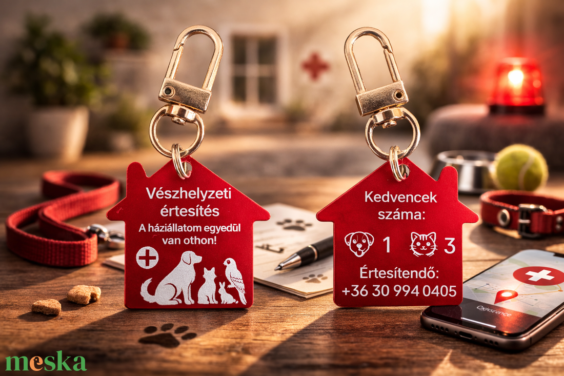 Vészhelyzeti kisállat értesítő biléta � Ház alakú kulcstartó - táska & tok - kulcstartó & táskadísz - kulcstartó - Meska.hu