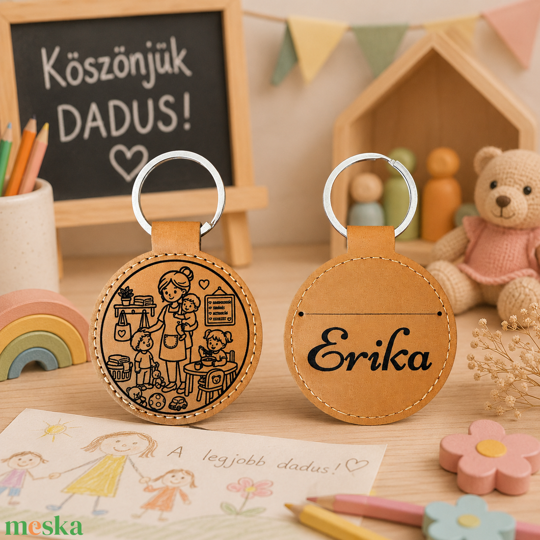 Gravírozott kulcstartó Dadus néninek - táska & tok - kulcstartó & táskadísz - kulcstartó - Meska.hu