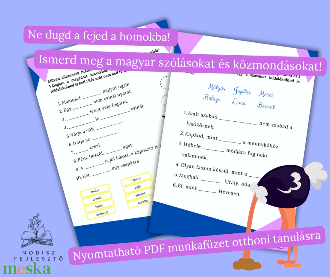 Szólások, közmondások gyakorlófüzet I. - játék & sport - készségfejlesztő és logikai játék - oktató játékok - Meska.hu Szólások, közmondások gyakorlófüzet I. - játék & sport - készségfejlesztő és logikai játék - oktató játékok - Meska.hu