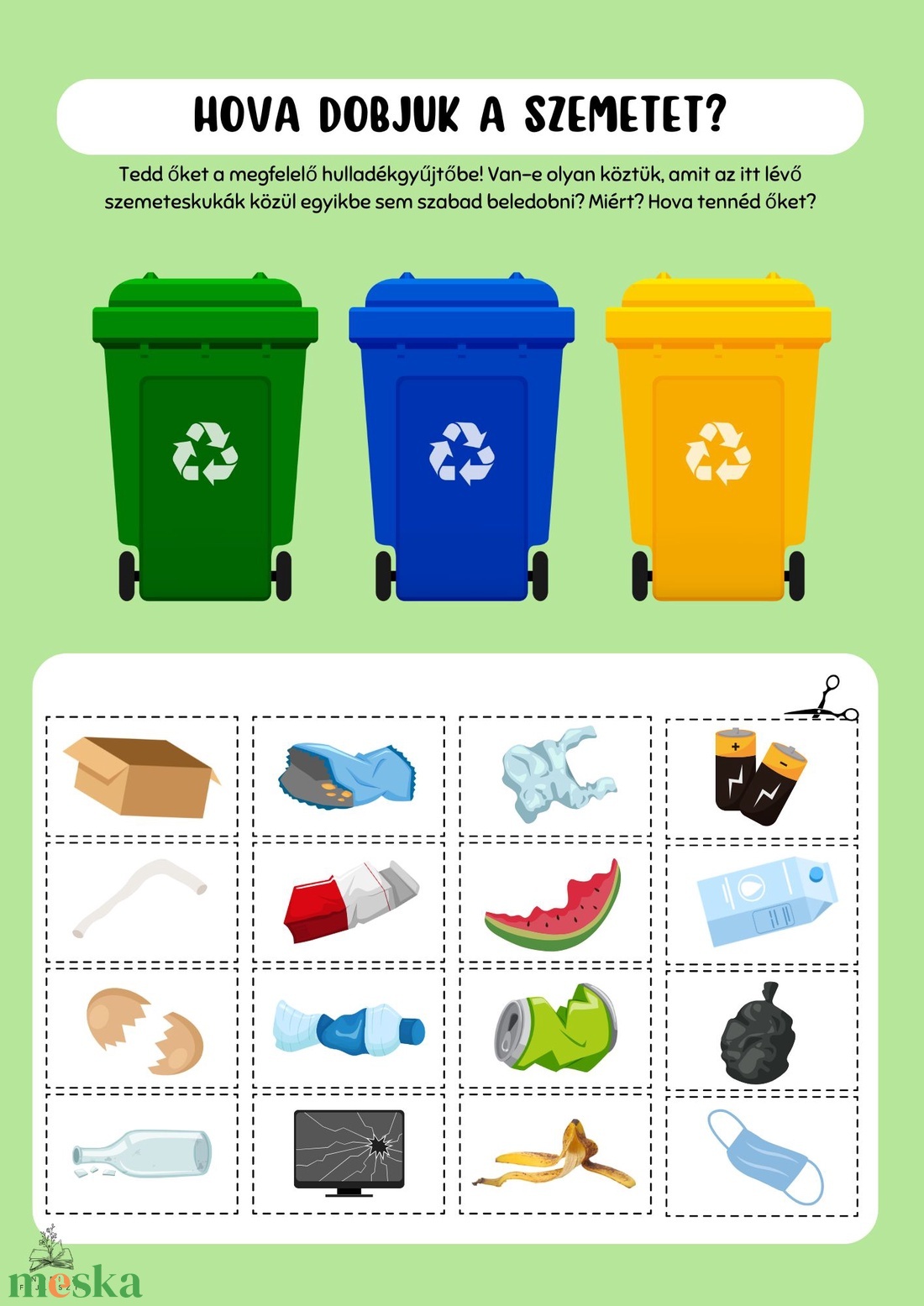 A Föld napja - edukációs munkafüzet - játék & sport - készségfejlesztő és logikai játék - oktató játékok - Meska.hu