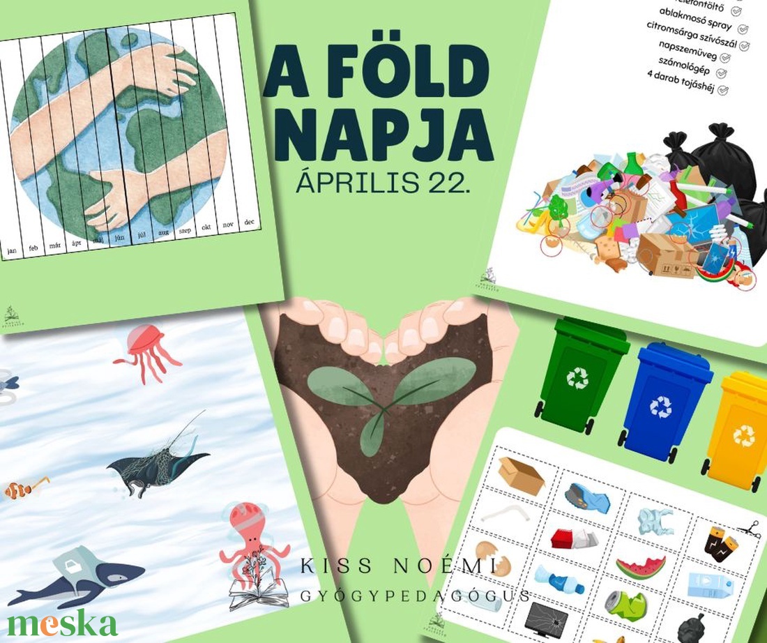 A Föld napja - edukációs munkafüzet - játék & sport - készségfejlesztő és logikai játék - oktató játékok - Meska.hu