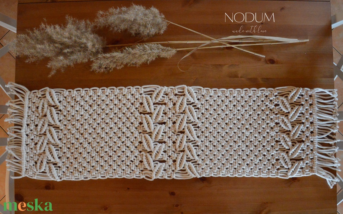 Makramé asztalközép terítő - otthon & életmód - dekoráció - asztal és polc dekoráció - asztal és polc dekoráció - Meska.hu