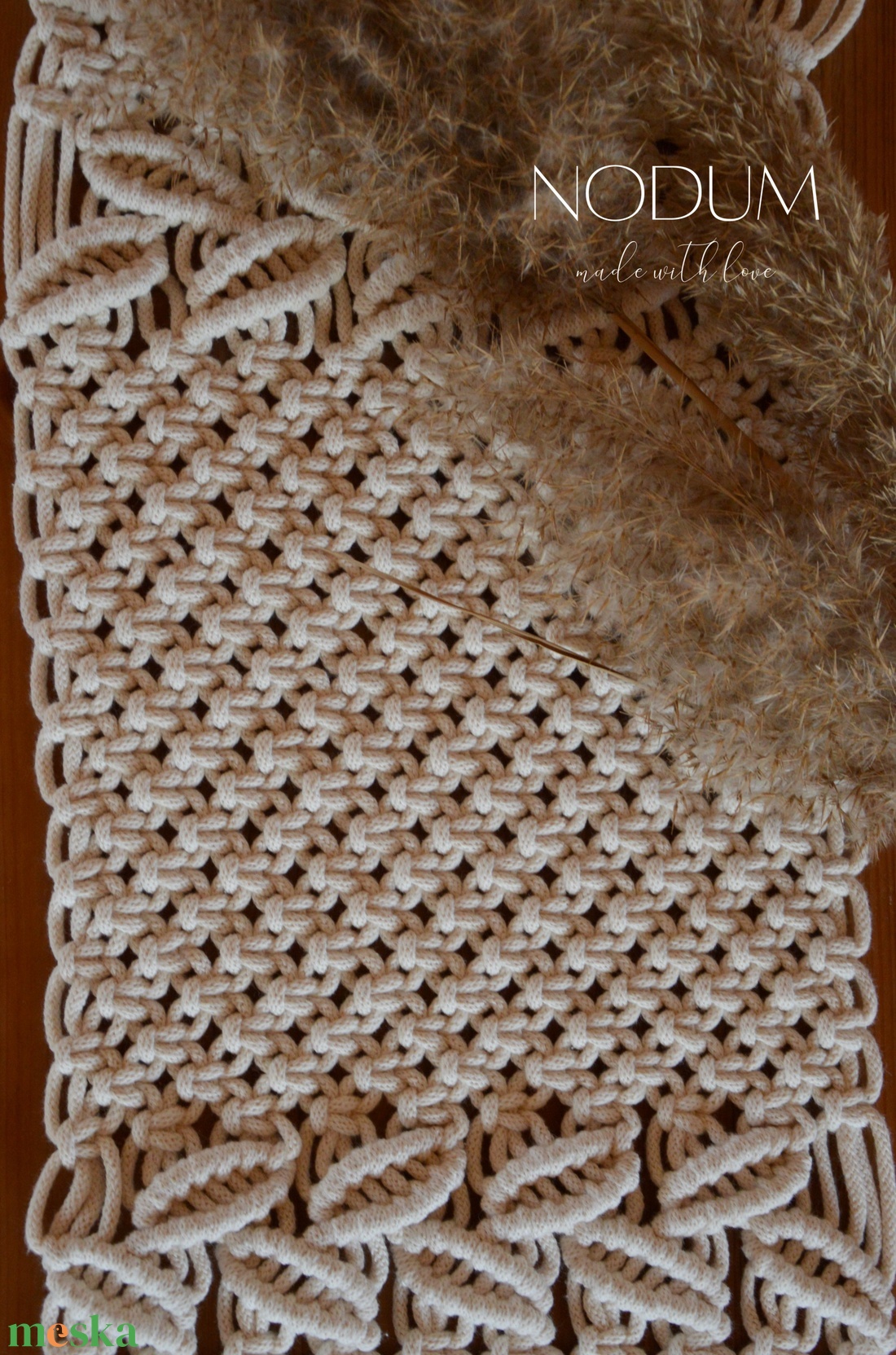 Makramé asztalközép terítő - otthon & életmód - dekoráció - asztal és polc dekoráció - asztal és polc dekoráció - Meska.hu