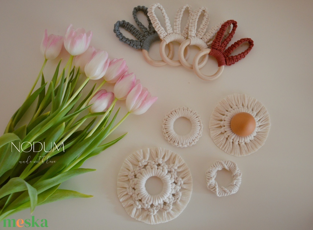 Makramé nyuszi [CSOMAG] - otthon & életmód - dekoráció - fali és függő dekoráció - függődísz - Meska.hu