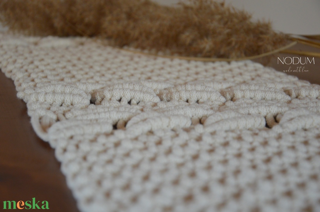 Makramé asztalközép terítő - otthon & életmód - dekoráció - asztal és polc dekoráció - asztal és polc dekoráció - Meska.hu