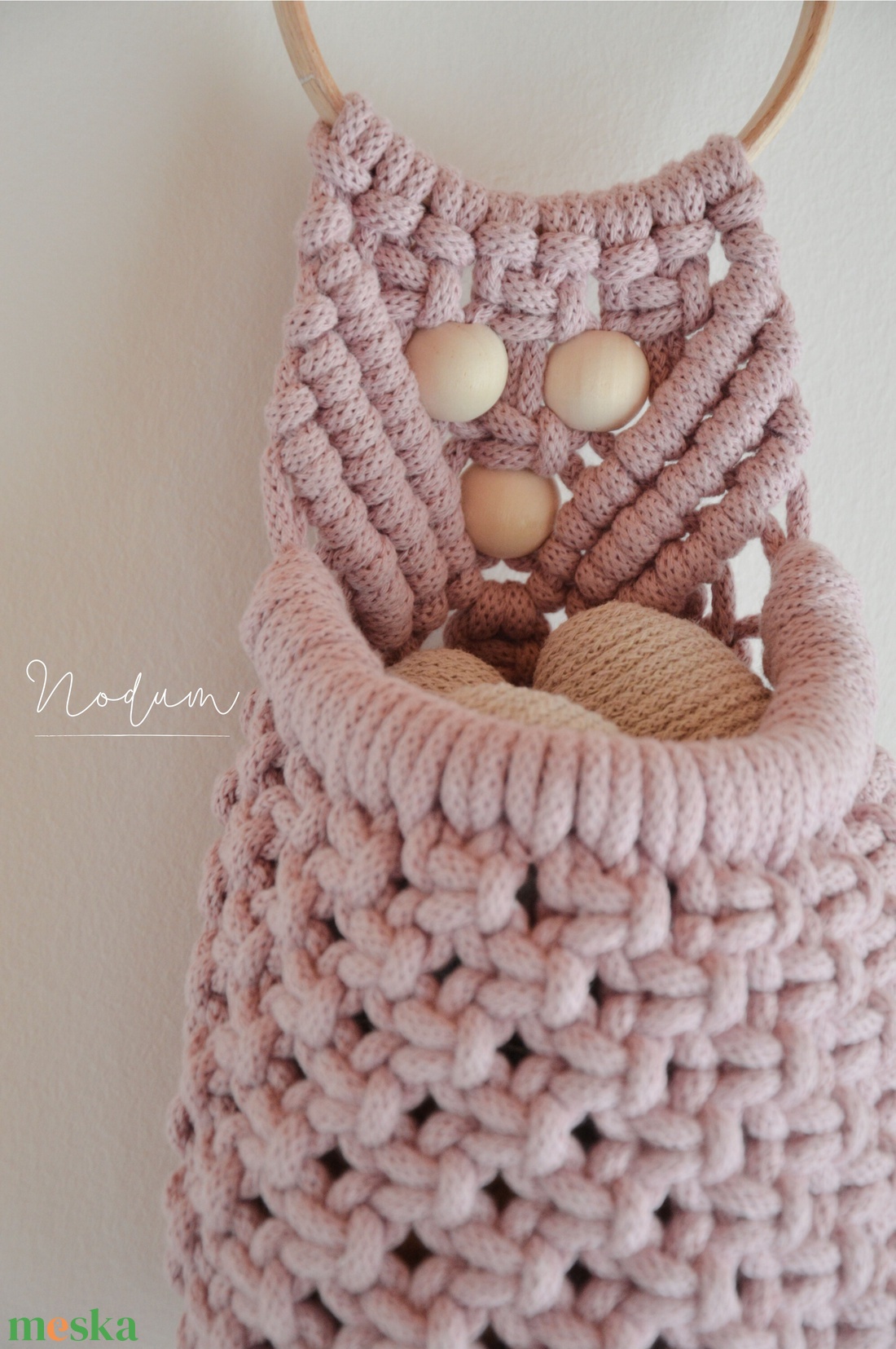 Húsvéti nyuszis felakasztható kosár - otthon & életmód - dekoráció - ajtó- és ablak dekoráció - ajtódísz & kopogtató - Meska.hu