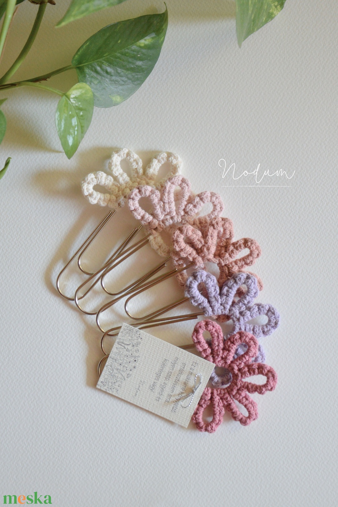 Százszorszép könyvjelző (sötét rózsaszín) - könyv & zene - könyvjelző - Meska.hu