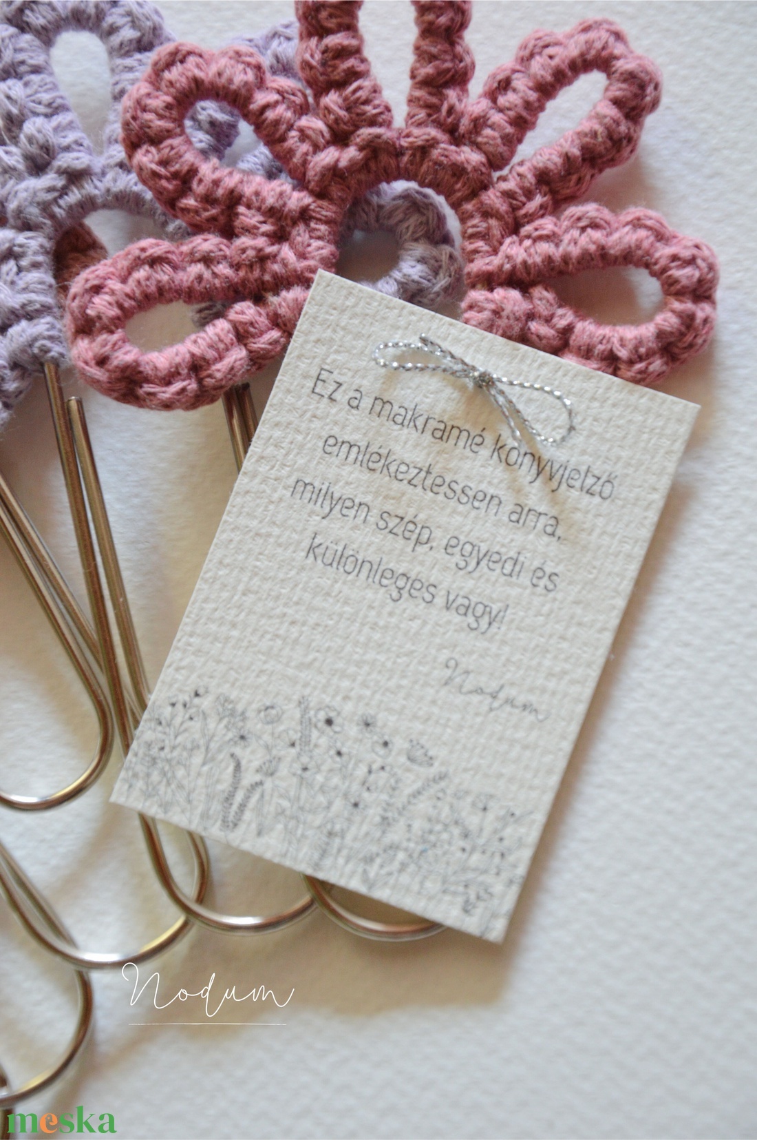 Százszorszép könyvjelző (sötét rózsaszín) - könyv & zene - könyvjelző - Meska.hu