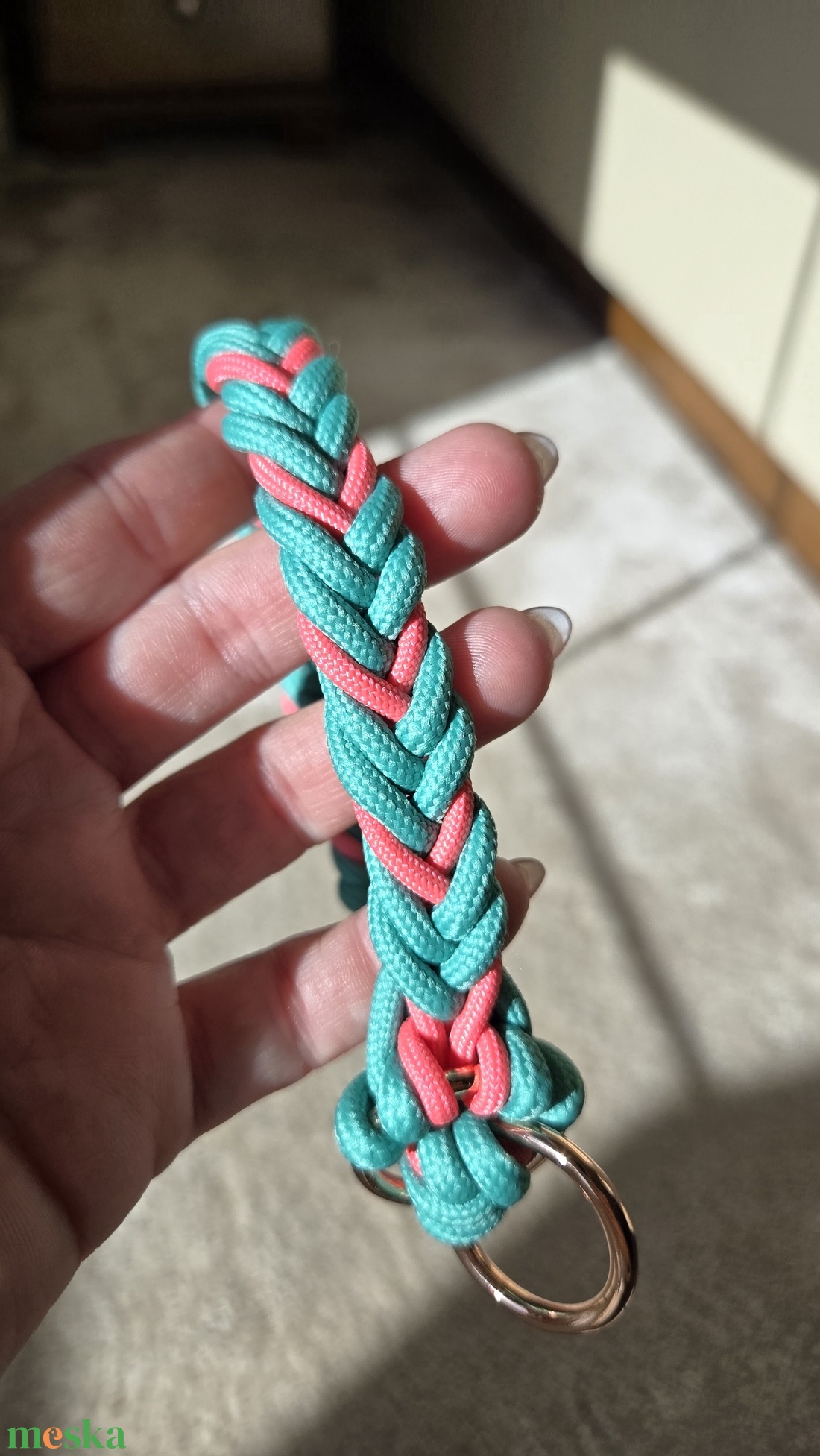 Rainbow Joy � Kézműves Fonott Paracord Póráz, Nyakkörv és Cuki Szivárványos Fityegő Szett S-es - otthon & életmód - kisállatoknak - kutyáknak - kutya nyakörv, póráz szett - Meska.hu