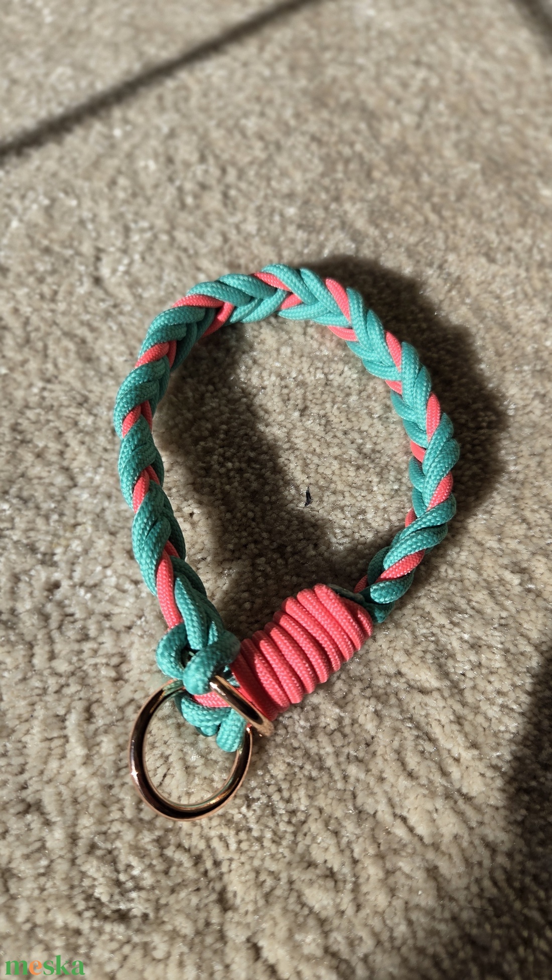 Rainbow Joy � Kézműves Fonott Paracord Póráz, Nyakkörv és Cuki Szivárványos Fityegő Szett S-es - otthon & életmód - kisállatoknak - kutyáknak - kutya nyakörv, póráz szett - Meska.hu