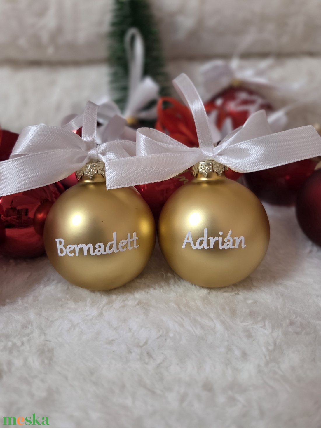 Karácsonyi üveg gömb - karácsony - karácsonyi lakásdekoráció - karácsonyfadíszek - Meska.hu