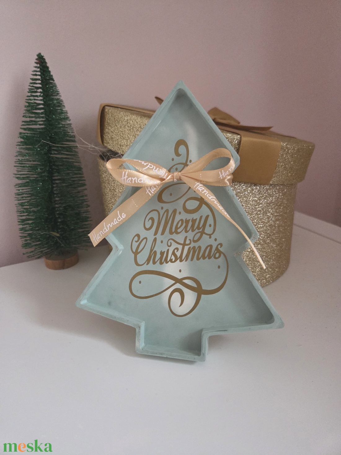 Karácsonyi kerámia tál - otthon & életmód - dekoráció - asztal és polc dekoráció - asztaldísz - Meska.hu