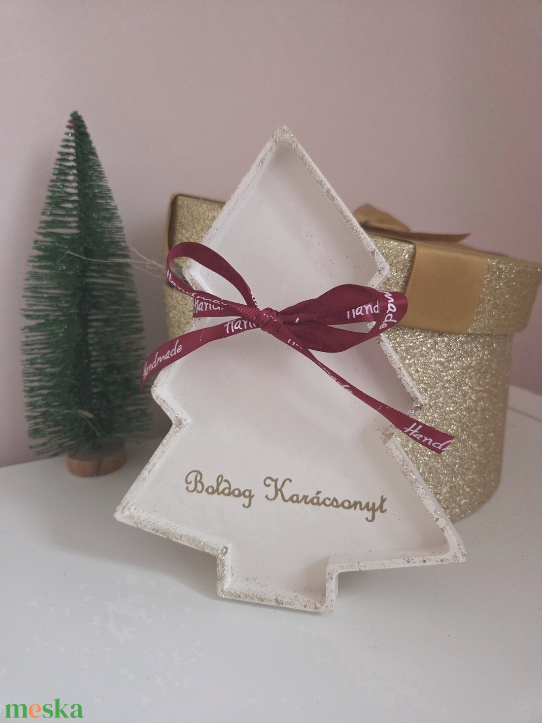 Karácsonyi kerámia tál - otthon & életmód - dekoráció - asztal és polc dekoráció - asztaldísz - Meska.hu