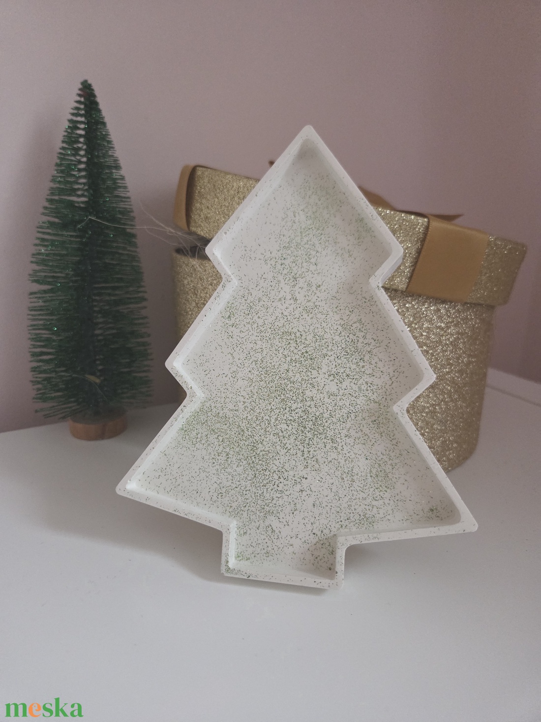 Karácsonyi kerámia tál - otthon & életmód - dekoráció - asztal és polc dekoráció - asztaldísz - Meska.hu