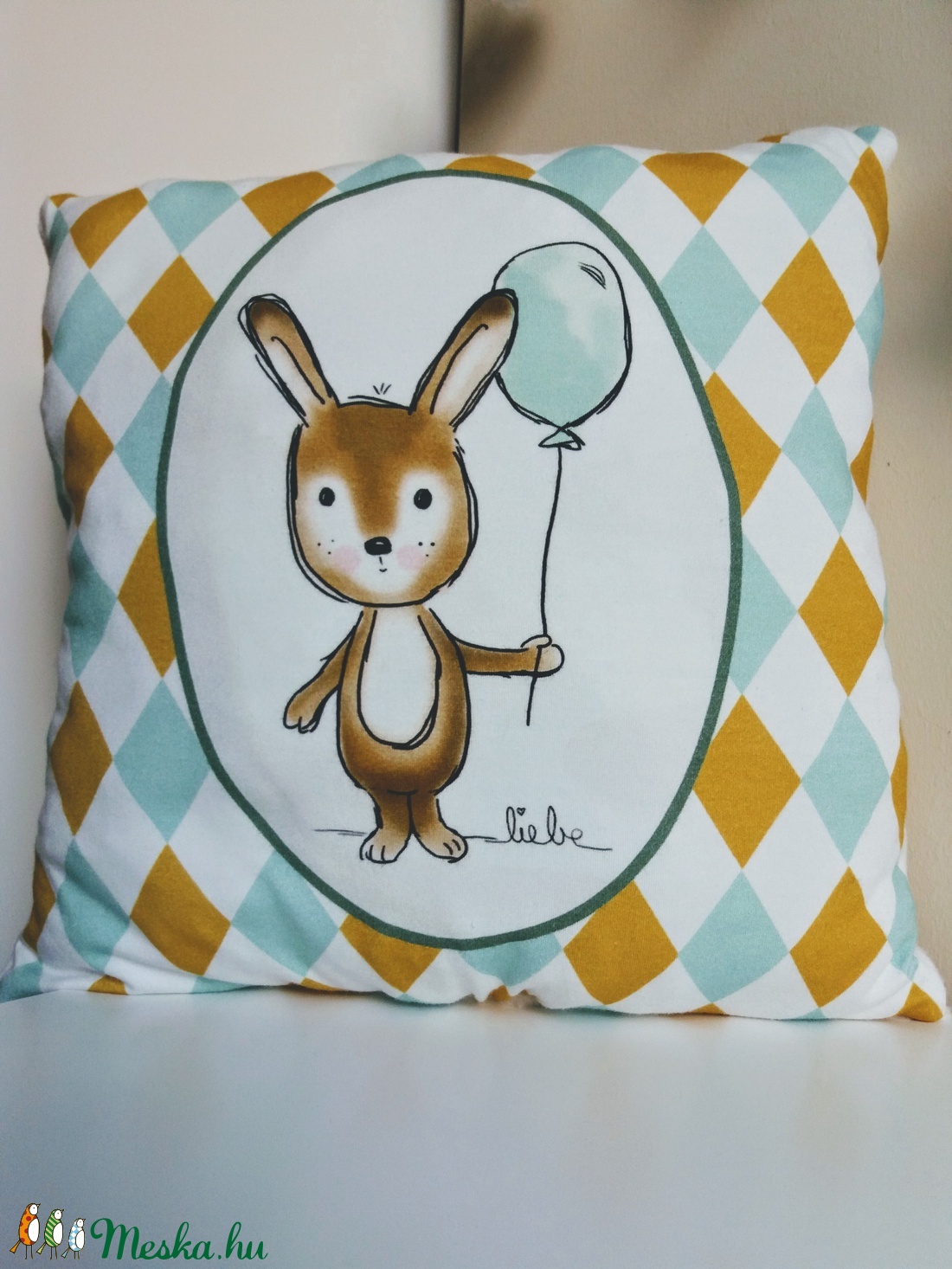Kifutó termékek: Nyuszis díszpárna és füzér szettben -  - Meska.hu