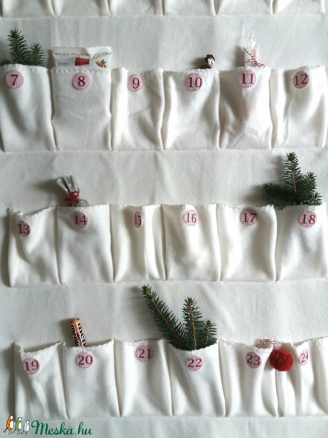 Hatalmas adventi naptár, zsebes - karácsony - Meska.hu