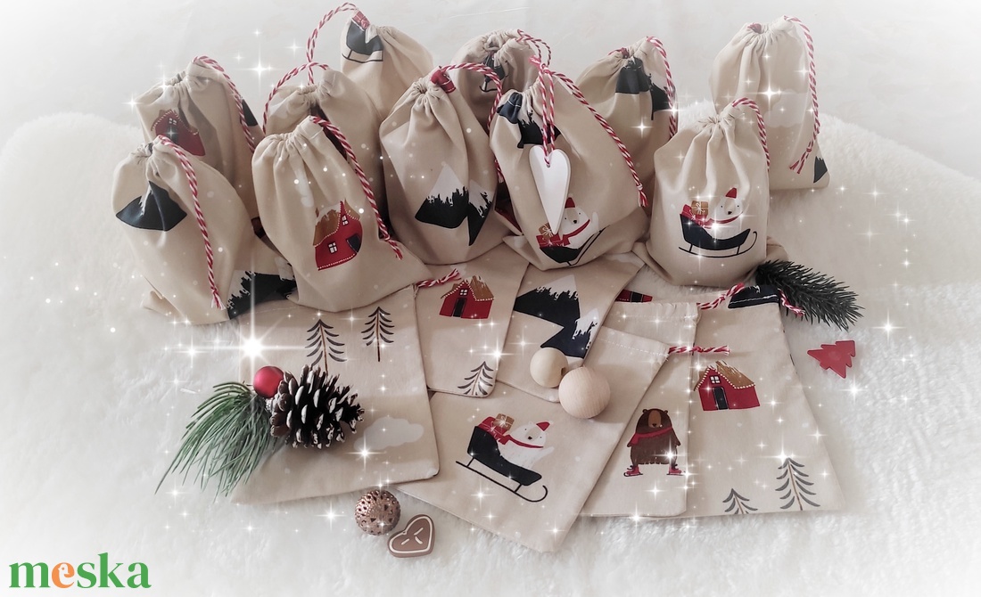 Adventi naptár, zsákok - karácsony - adventi díszek - adventi naptár - Meska.hu Adventi naptár, zsákok - karácsony - adventi díszek - adventi naptár - Meska.hu
