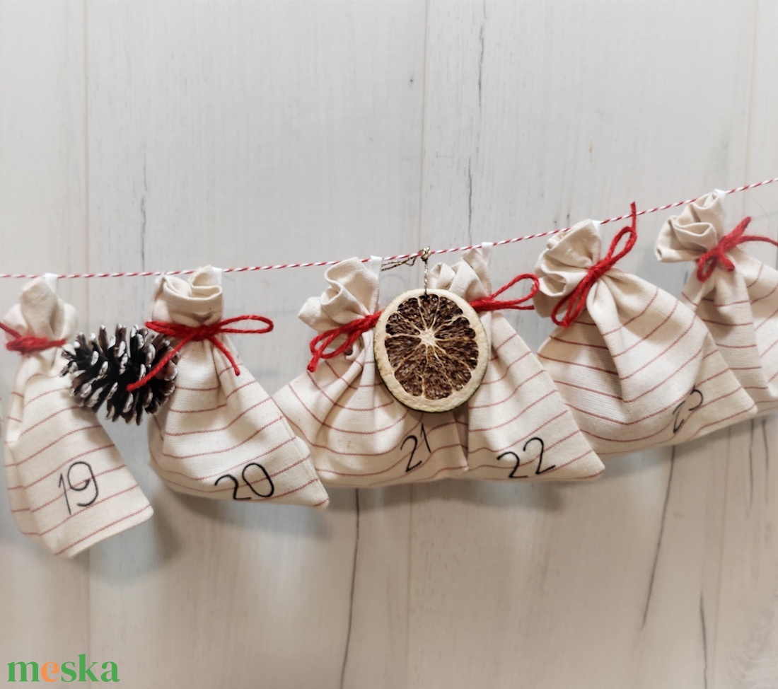 Skandináv hangulatú adventi naptár - karácsony - adventi díszek - adventi naptár - Meska.hu