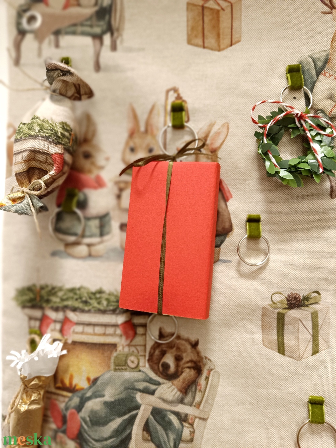 Adventi naptár és mikulás zsák - karácsony - adventi díszek - adventi naptár - Meska.hu
