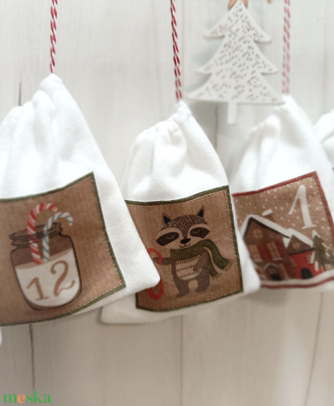 Adventi naptár polár zsákok - karácsony - adventi díszek - adventi naptár - Meska.hu