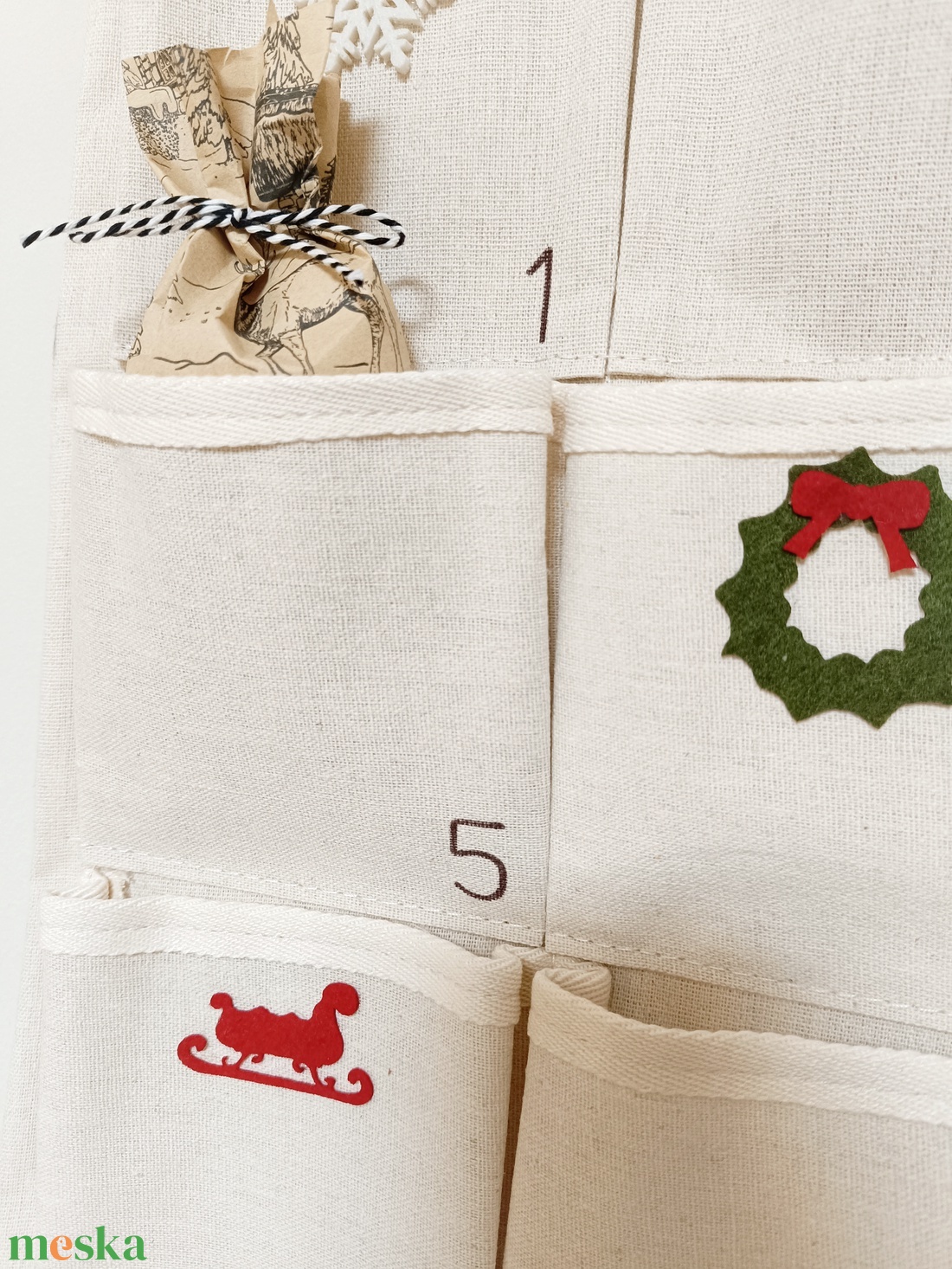 Adventi naptár, házikó - karácsony - adventi díszek - adventi naptár - Meska.hu