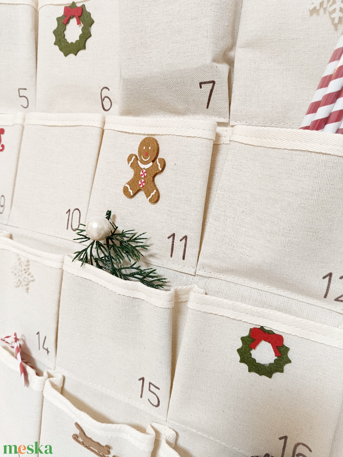Adventi naptár, házikó - karácsony - adventi díszek - adventi naptár - Meska.hu