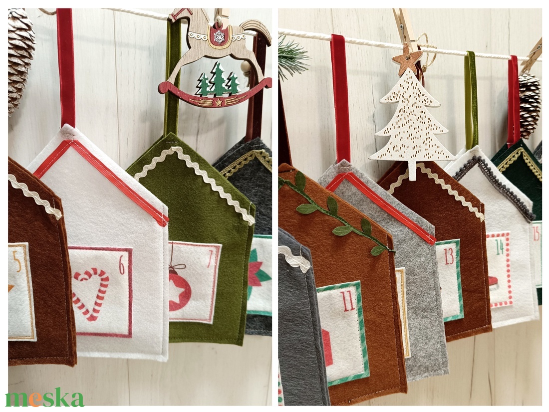 Adventi naptár házikók - karácsony - adventi díszek - adventi naptár - Meska.hu Adventi naptár házikók - karácsony - adventi díszek - adventi naptár - Meska.hu