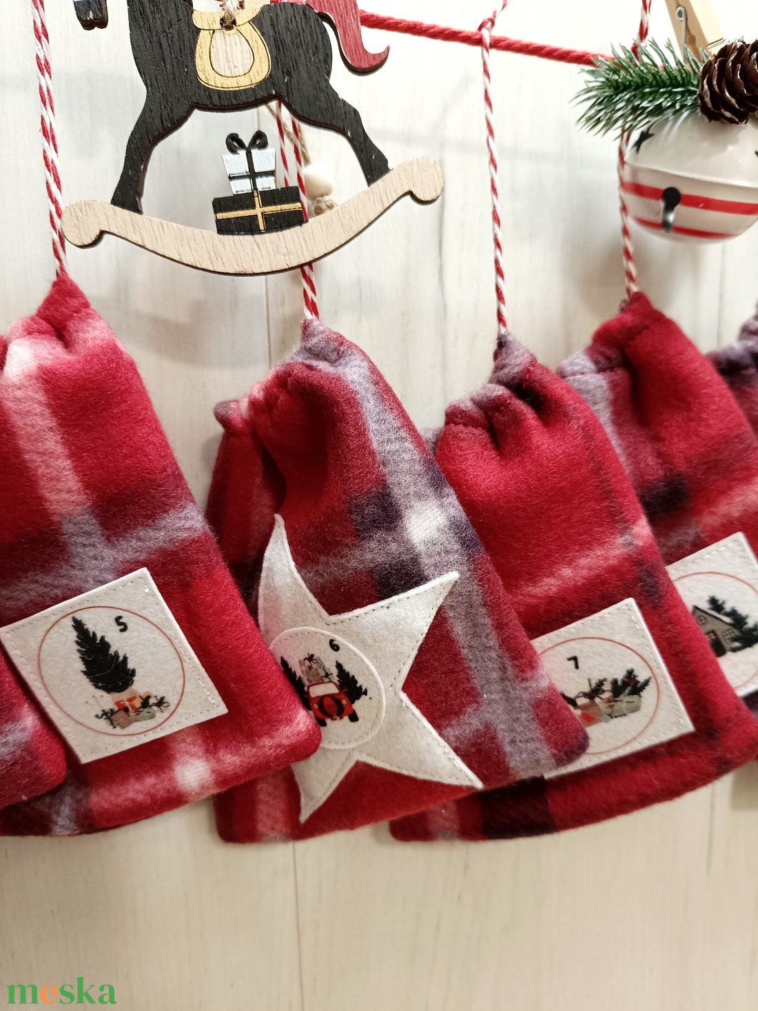 Adventi naptár polár zsákok - karácsony - adventi díszek - adventi naptár - Meska.hu