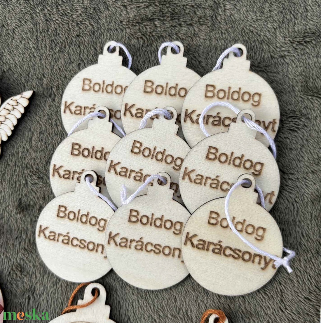 Fa karácsonyfadísz - karácsony - karácsonyi lakásdekoráció - karácsonyfadíszek - Meska.hu