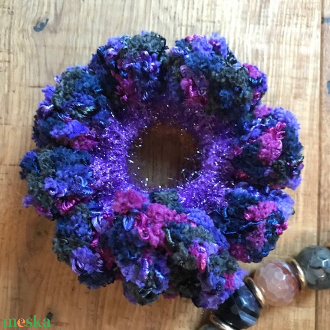 hajgumi hajpánt hajdísz scrunchie lila szürke pink magenta bársony velvet puha  - ruha & divat - hajdísz & hajcsat - hajgumi - Meska.hu