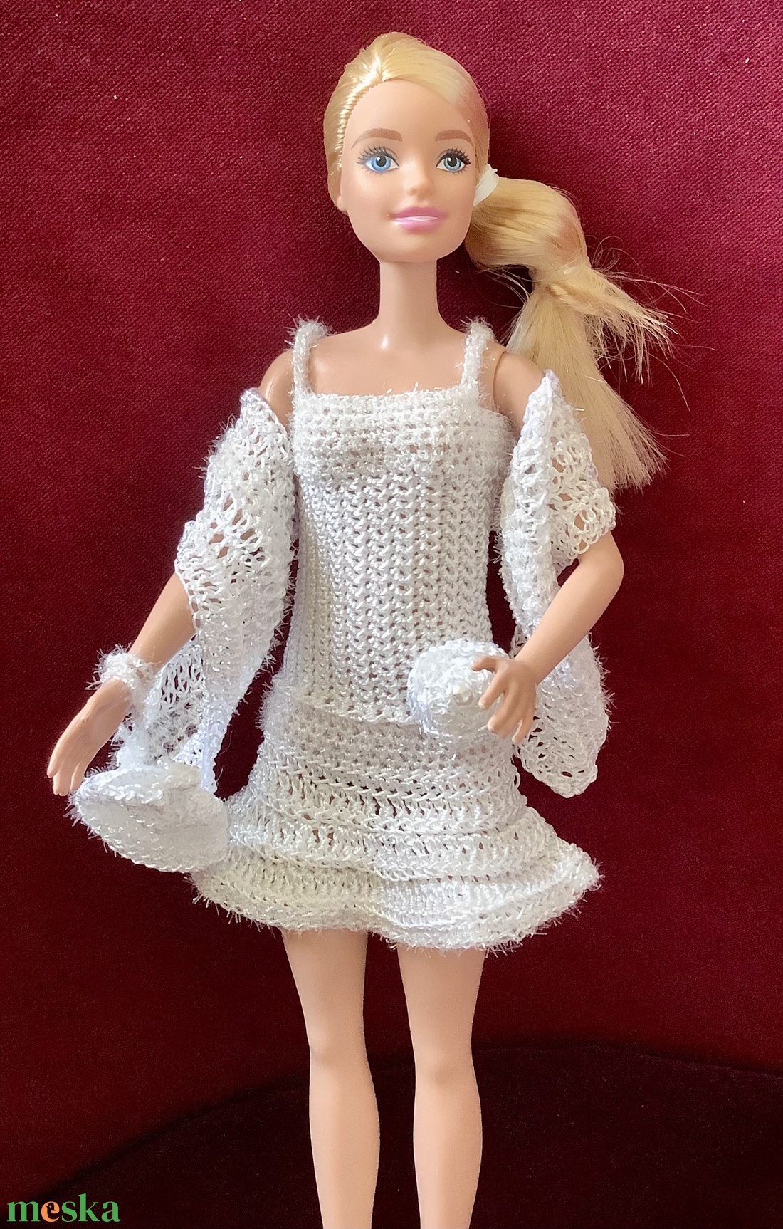 Hófehér Barbie baba együttes nyári pántos ruha stólával és szütyővel, esti koktélparti vagy vízparti sétához - játék & sport - baba & babaház - barbie ruhák - Meska.hu Hófehér Barbie baba együttes nyári pántos ruha stólával és szütyővel, esti koktélparti vagy vízparti sétához - játék & sport - baba & babaház - barbie ruhák - Meska.hu