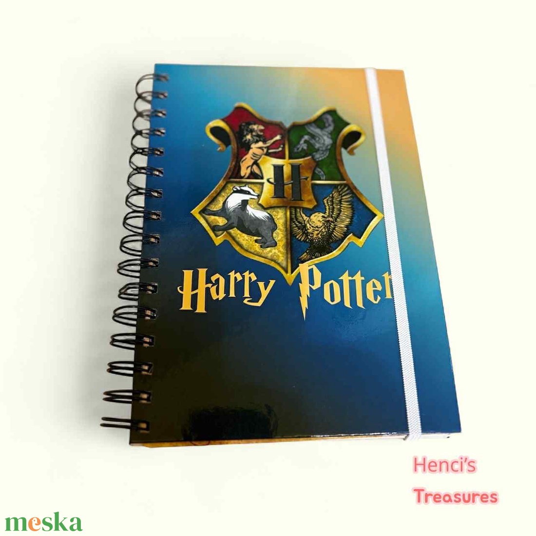 Harry Potter témájú, A5 méretű jegyzetfüzet vonalzóval és 2 db könyvjelzővel - otthon & életmód - papír, írószer - jegyzetfüzet & napló - Meska.hu