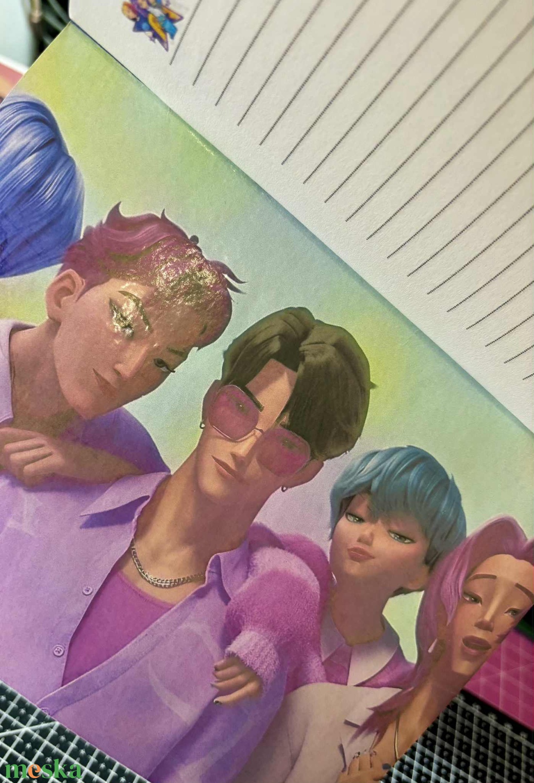 K-POP Démonvadász témájú, A5 méretű jegyzetfüzet ajándék matricával - otthon & életmód - papír, írószer - jegyzetfüzet & napló - Meska.hu K-POP Démonvadász témájú, A5 méretű jegyzetfüzet ajándék matricával - otthon & életmód - papír, írószer - jegyzetfüzet & napló - Meska.hu