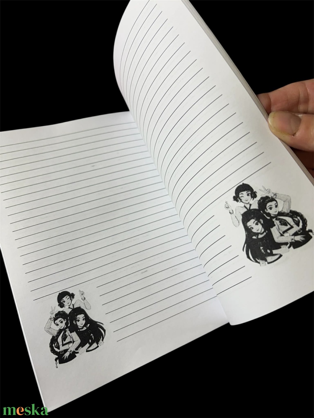 K-POP Démonvadász témájú, A5 méretű jegyzetfüzet - otthon & életmód - papír, írószer - jegyzetfüzet & napló - Meska.hu