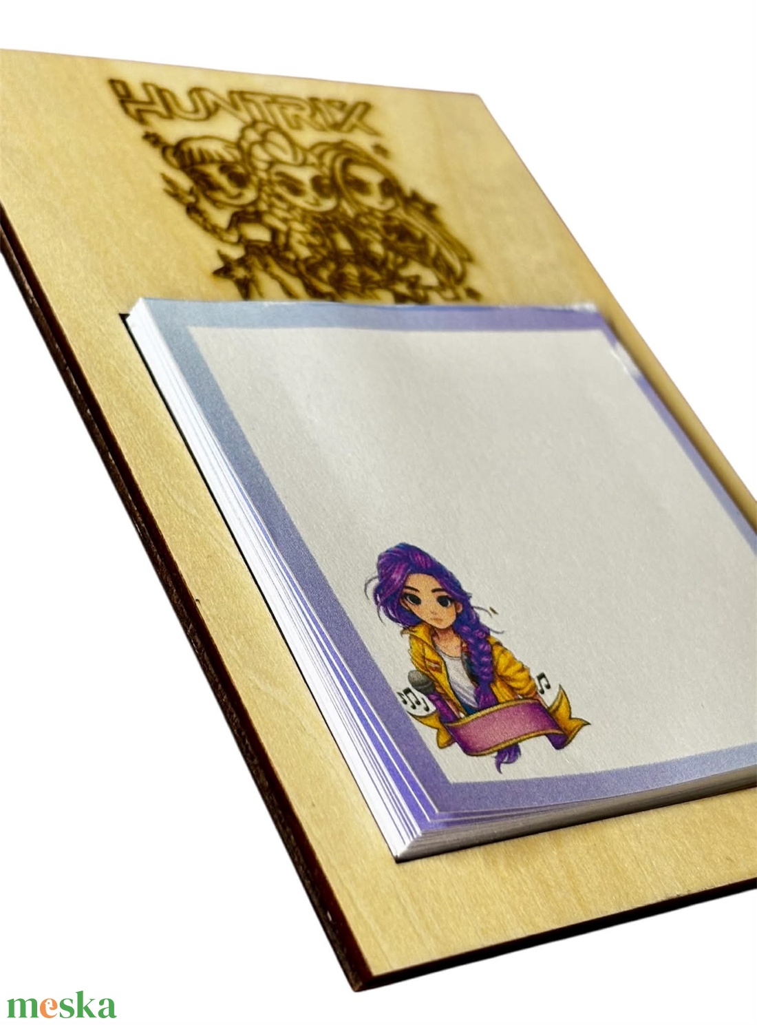 K Pop Démonvadász gravírozott  jegyzettömbtartó + jegyzettömb - otthon & életmód - papír, írószer - jegyzetfüzet & napló - Meska.hu