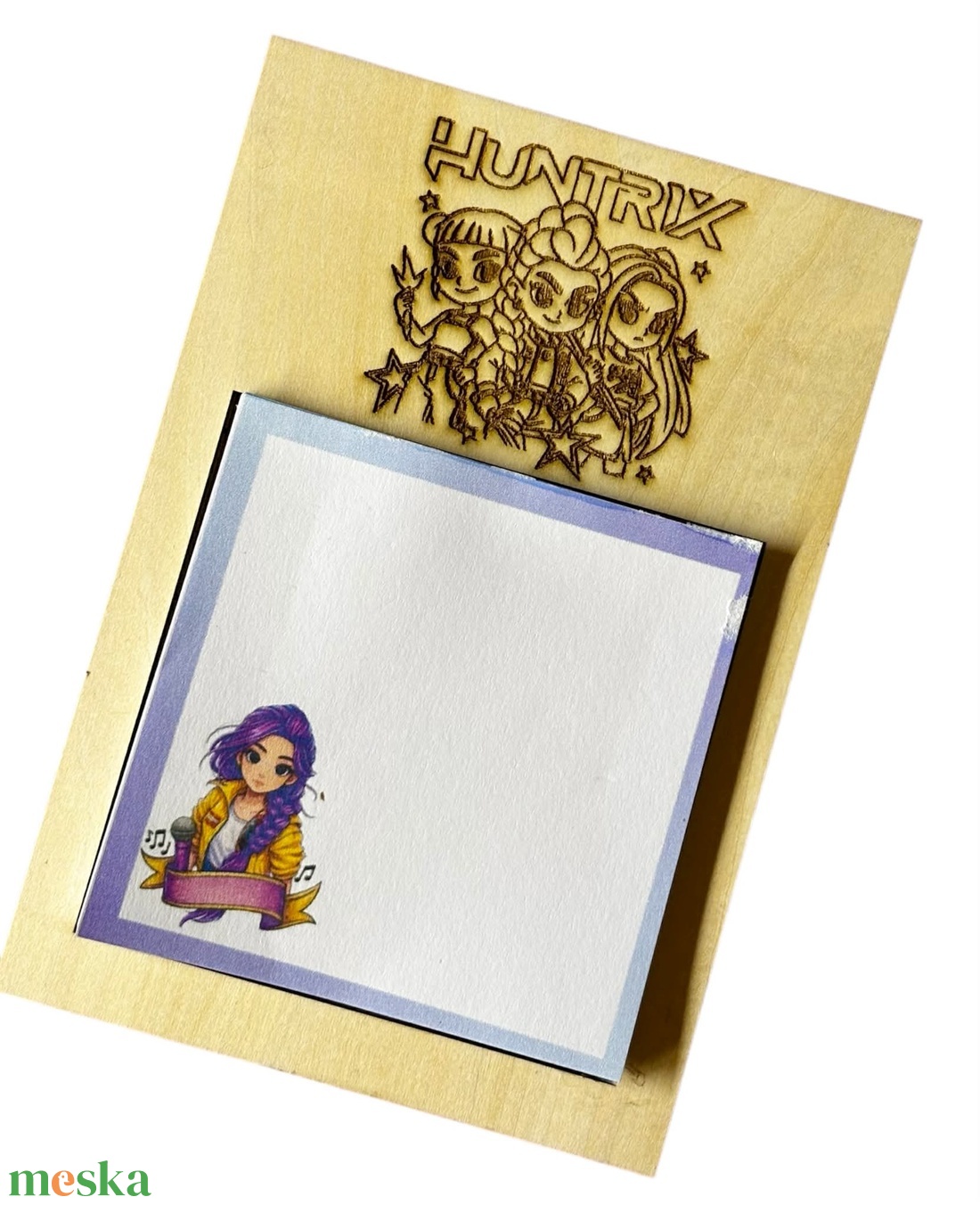 K Pop Démonvadász gravírozott  jegyzettömbtartó + jegyzettömb - otthon & életmód - papír, írószer - jegyzetfüzet & napló - Meska.hu